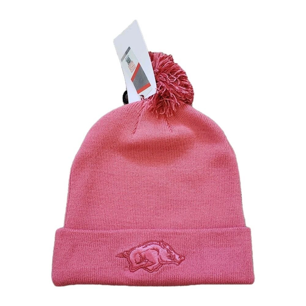 Nike Arkansas Razorbacks Archaeo Pink Peak Campus Adult Sideline Beanie Hat NCAA